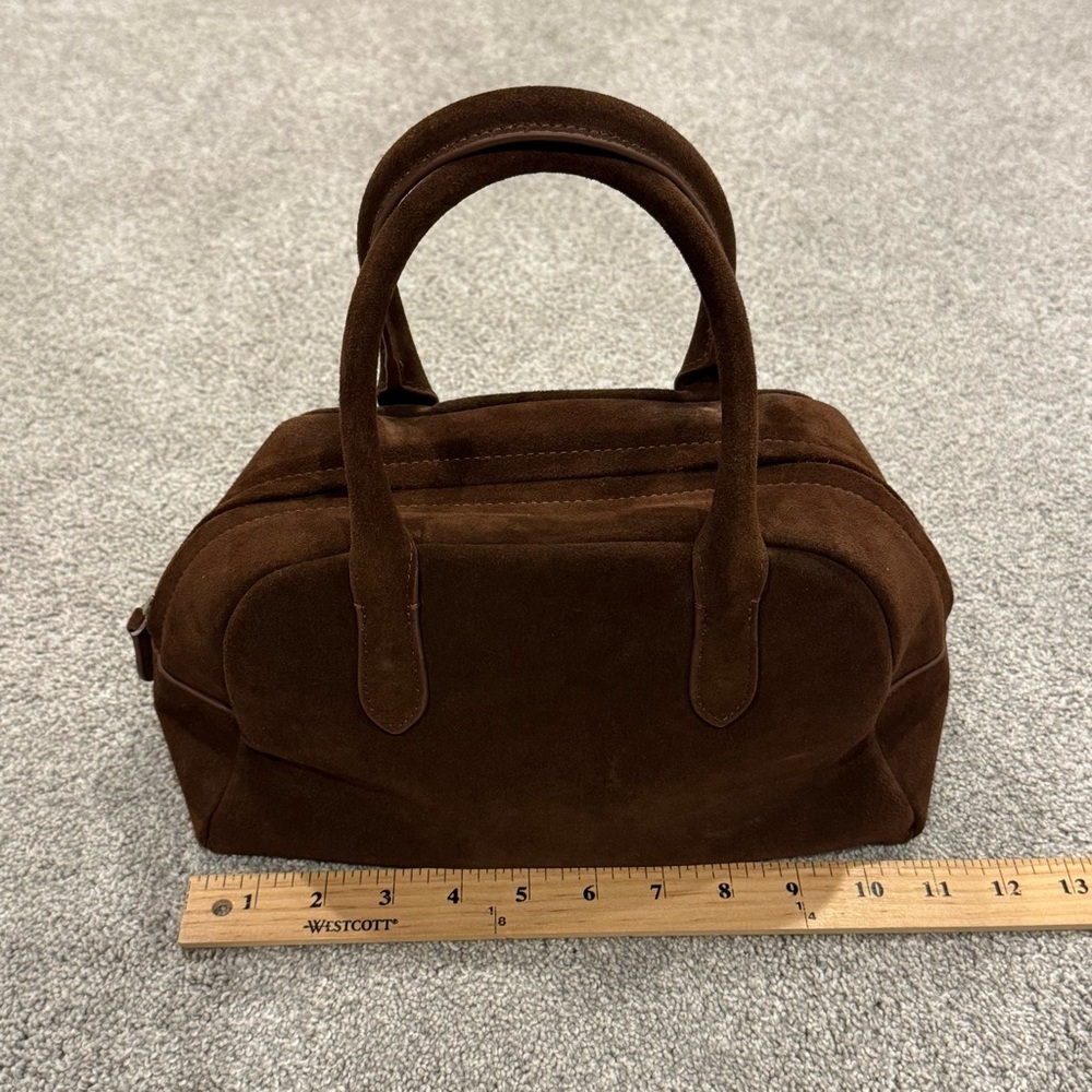 Nothing Written Suede Brown mini golf bag in cocoa dark brown worn once - Picture 7 of 11